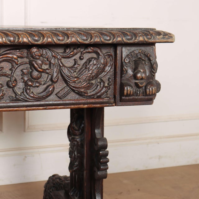 English Oak Centre Table For Sale - Image 11 of 18