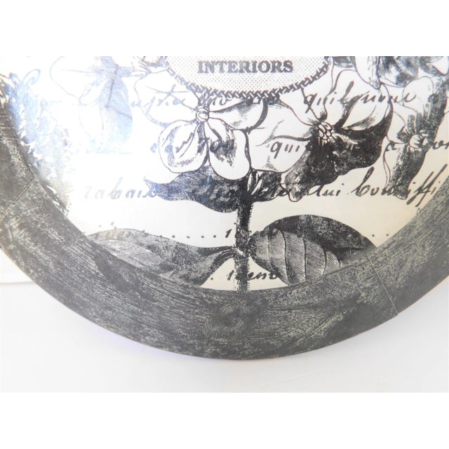 Late 20th Century Decorative Plate, French Decoupage Rooster With Floral Border For Sale - Image 4 of 13