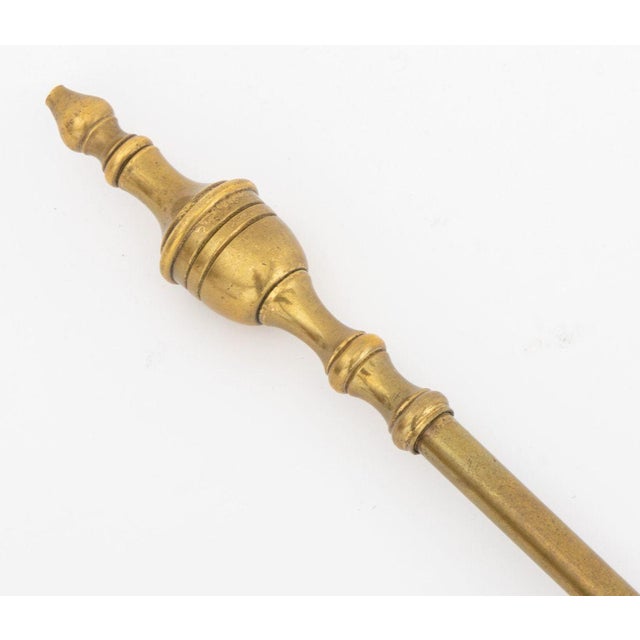 Federal Style Brass Fireplace Tools Set, 5 Pcs. For Sale - Image 14 of 15