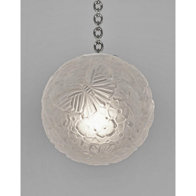 French Art Deco Pendant Light 1930s by Hettier & Vincent For Sale - Image 6 of 9