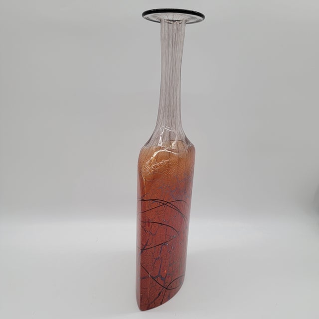1980s Transjo Hytta Glass Vase Bottle Flask For Sale In Houston - Image 6 of 11