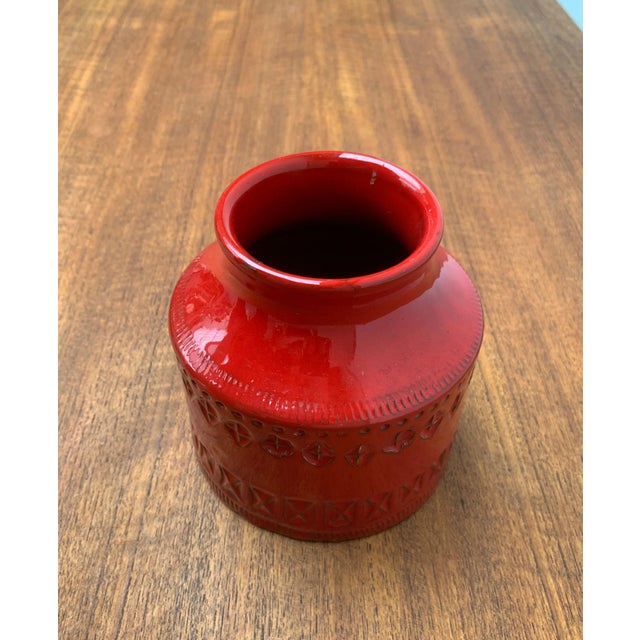 Mid-Century Italian Red Pottery Vase by Aldo Londi for Bitossi, 1960s For Sale - Image 16 of 18