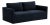 Wood Willow Navy Modular Performance Velvet Loveseat For Sale - Image 7 of 7