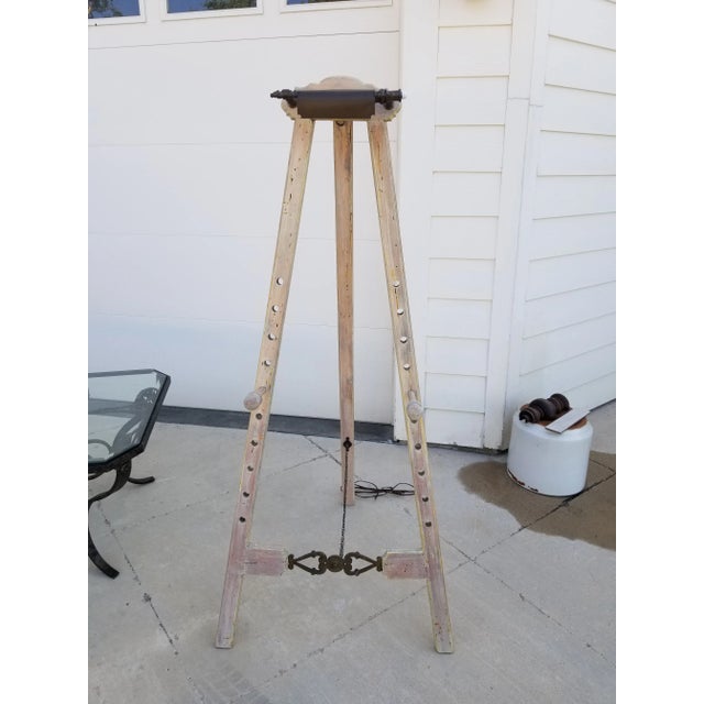Vintage Easel With a Lamp For Sale - Image 9 of 11
