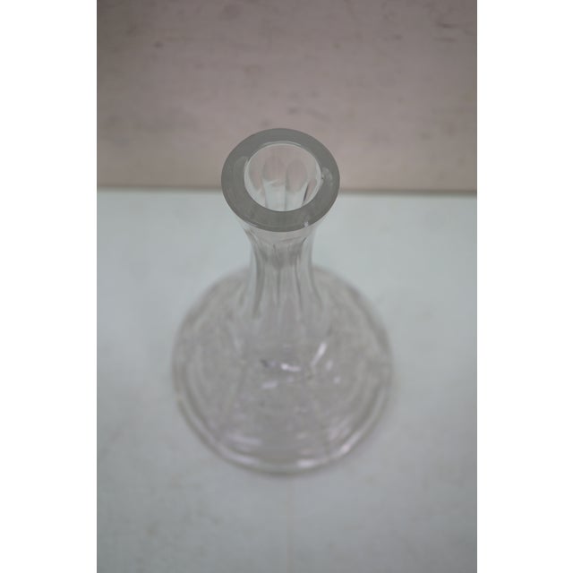 Vintage American Brilliant Cut Crystal Liquor Wine Bar Bottle Decanter For Sale - Image 4 of 17