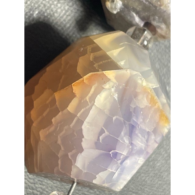 Gemstone Necklace, Massive Purple Passion Agate From Mexico, 267 Gram, in 925 Sterling Silver For Sale In South Bend - Image 6 of 8