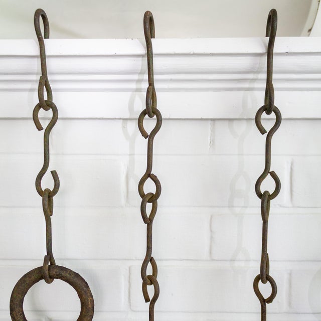 Rustic 19th Century Sculptural Farmers Chains Set of Six For Sale - Image 9 of 10