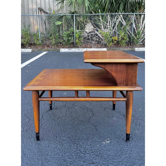 Lane Furniture Mid Century Modern Two-Tier Side Table | Acclaim by Lane Furniture For Sale - Image 4 of 11