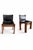 Wonderful Monk Chairs designed by Afra & Tobia Scarpa for Molteni, Italy, 1974. Wood structure with black leather, as...