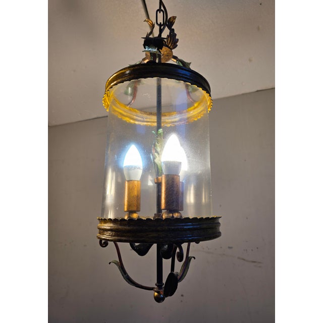 1980s Lacquered Metal Lantern, 1980s For Sale - Image 5 of 8