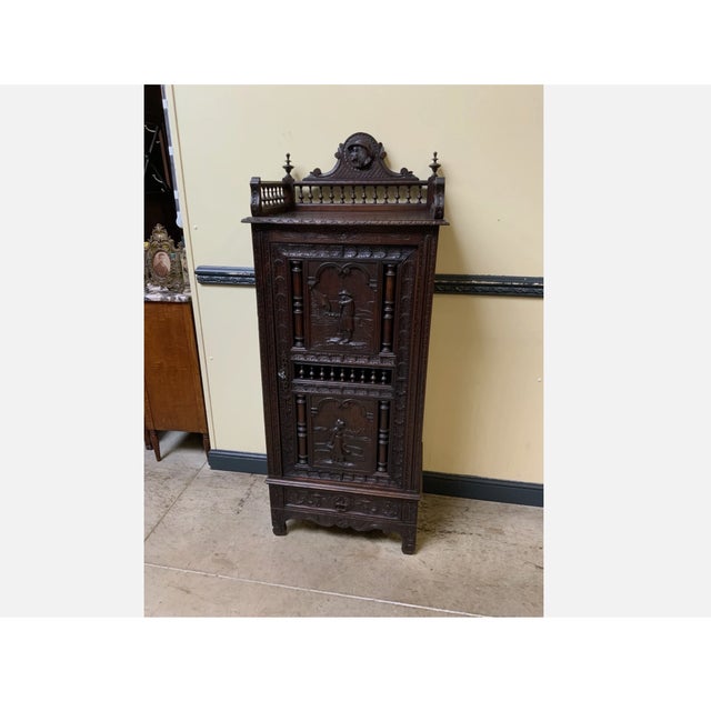Late 19th Century Antique Breton China Cabinet, 1880 For Sale - Image 5 of 10