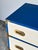 1970s Vintage Blue & White Lacquered Campaign Chest of Drawers For Sale - Image 4 of 17