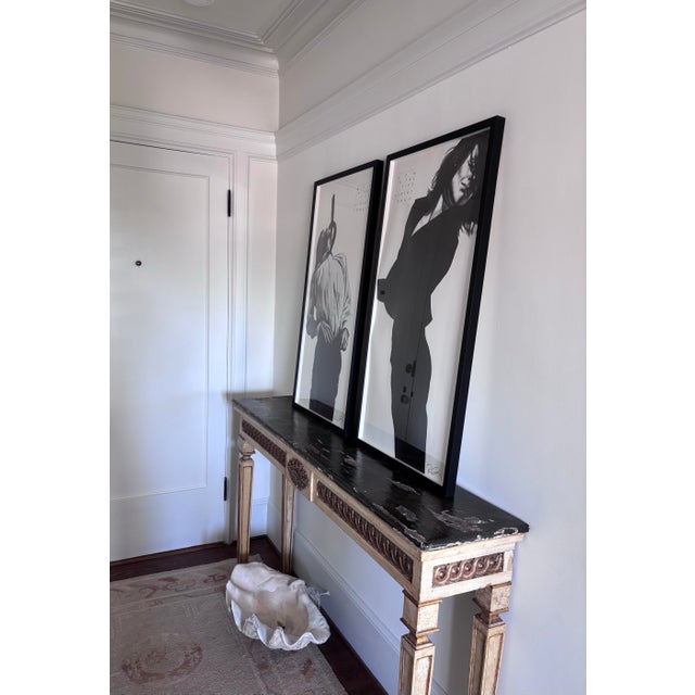 1990s Robert Longo Men in the Cities: Eric & Gretchen 1991 Hand-Signed Offset Lithograph Posters, Matching Framed Pair – Act Up / Amnesty Benefit For Sale - Image 4 of 6