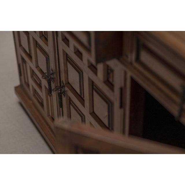 Brutalist Spanish Sideboard in Wood, 1970s For Sale - Image 16 of 18