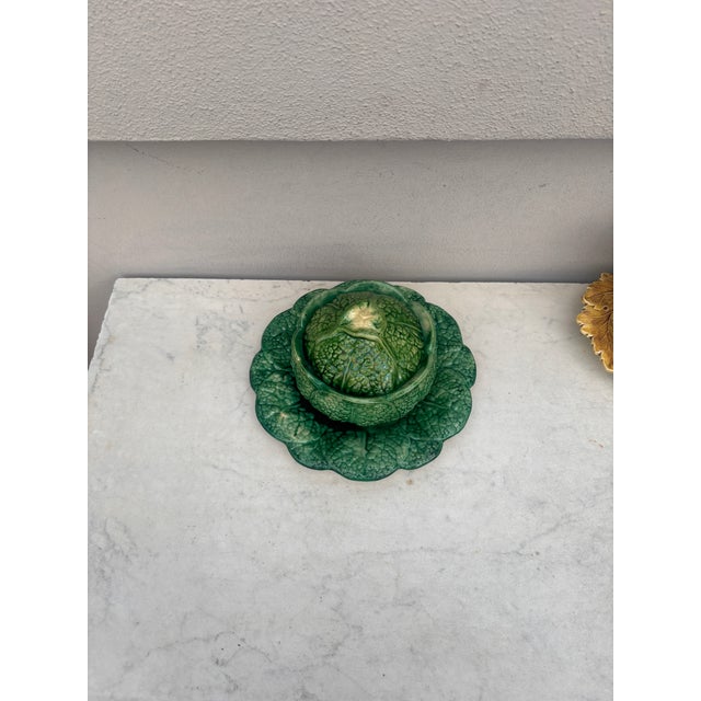 Late 19th Century 19th Century French Majolica Cabbage Tureen Saint Honore For Sale - Image 5 of 7