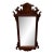 Vintage Scrolled Edge Mirror With Tobacco Leaf Inlay For Sale