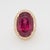 15.5Ct Rubellite Tourmaline Ring With Earth Mined Diamonds Halo, Size 6.75 For Sale - Image 4 of 8