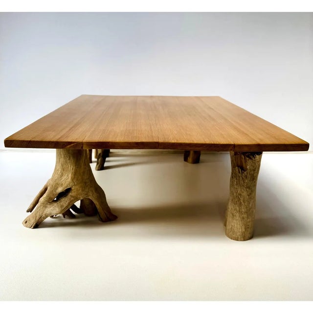 Vintage Driftwood & Cedar Low Tea Table For Sale - Image 6 of 12