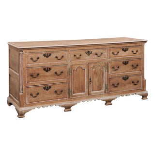French 6.25 Ft Long Oak Sideboard, 19th C. For Sale