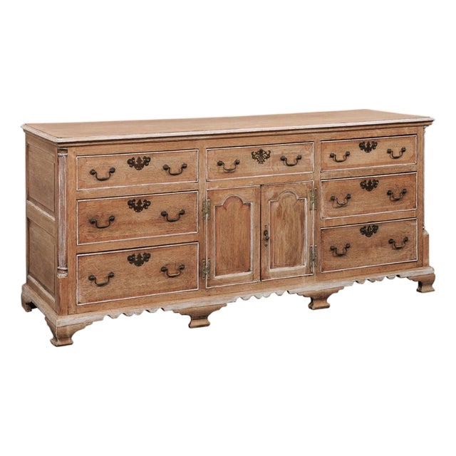 French 6.25 Ft Long Oak Sideboard, 19th C. For Sale