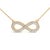 Contemporary Gold Vermeil Diamond Accent Infinity Pendant Necklace For Sale - Image 3 of 4
