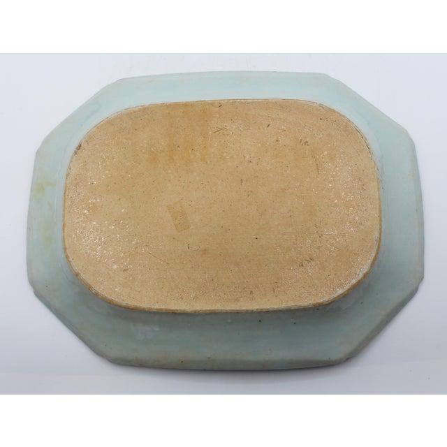 Early-Mid 19th Century Chinese Export Porcelain Blue & White Octagonal Platter For Sale In Raleigh - Image 6 of 6