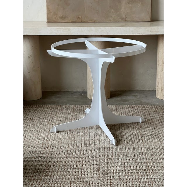 Custom White Outdoor Table Base For Sale - Image 4 of 8