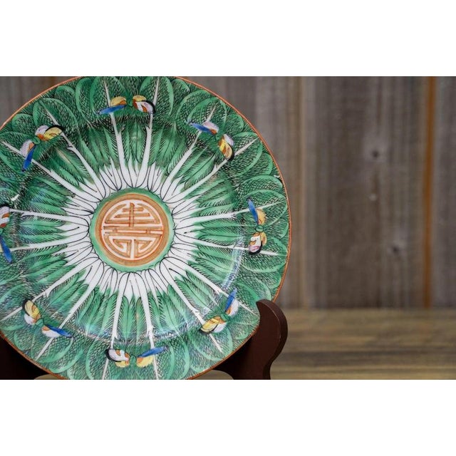19th Century Qing Chinese Bok Choi Cabbage Porcelain Plates, Set of 2 For Sale - Image 10 of 18