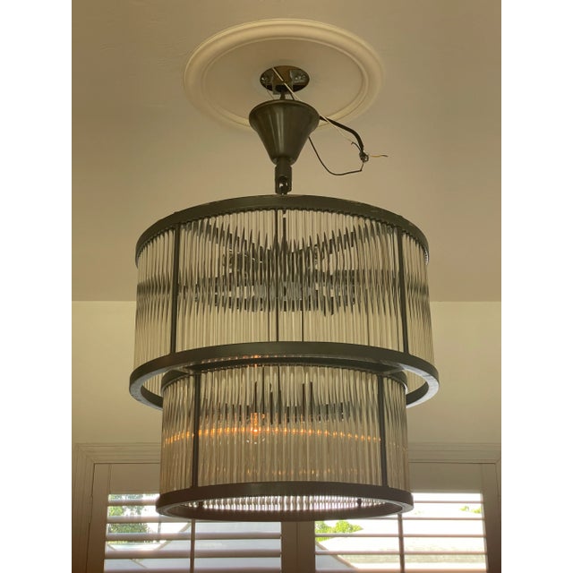 Metal 1990s Metal Glass Tube Wall Ceiling Light For Sale - Image 7 of 9