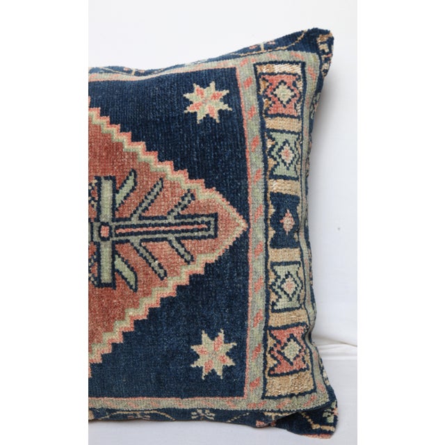 Textile Bohemian Turkish Rug Lumbar Pillow - Artisan Turkish Handmade Rug Pillow -19'' X 33'' For Sale - Image 7 of 12