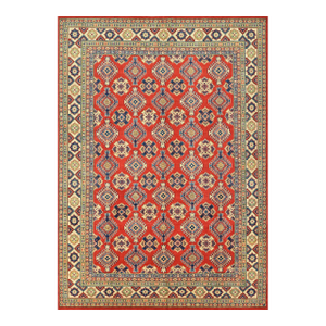 Kazak Rug 8'9'' X 12'1'' Red Wool Tribal Hand-Knotted Oriental Carpet