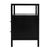 Wood Mendel 21.25 in. W Rectangular Wood 2 Drawer Narrow Nightstand with Open Shelf, Black For Sale - Image 7 of 11
