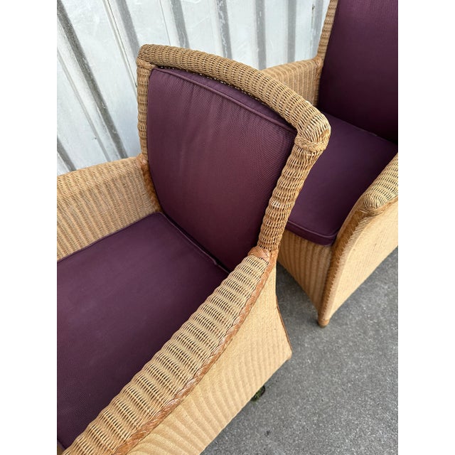 Vintage Wicker Chairs with Cushions by Lloyd Loom, 1980s, Set of 5 For Sale - Image 15 of 17