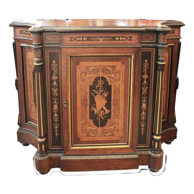 Antique Renaissance American Rosewood Credenza For Sale