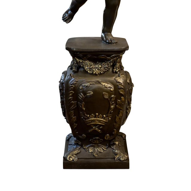 Monumental Pair of French Napoleon III Style Bronze Patinated 13-Light Figural Torchières, 91” For Sale - Image 10 of 10