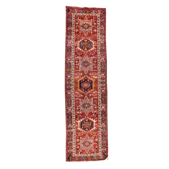 1940s 1940s Persian Karajeh Heriz Rug-3′10″ × 9′ For Sale - Image 5 of 5