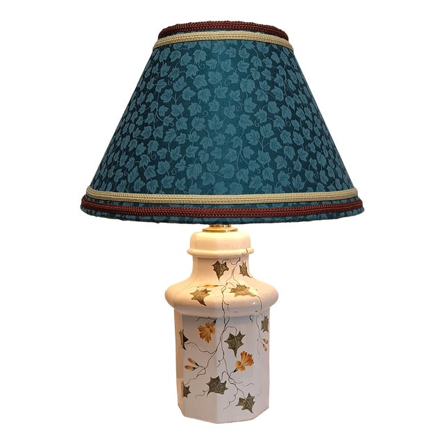 Vintage Italian Table Lamp with White Ceramic Base from Lamplove, 1970s For Sale