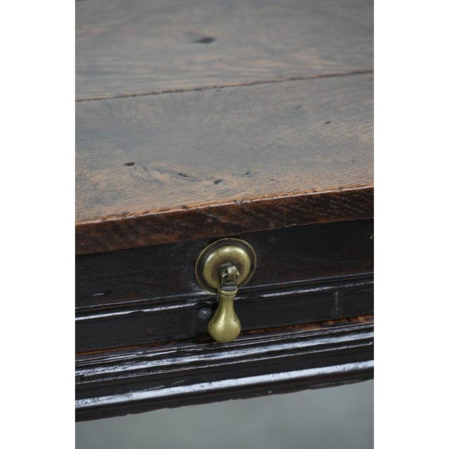 Antique English Oak Side Table with Drawer and Bobbin Turned Legs., 18th Century For Sale - Image 10 of 12