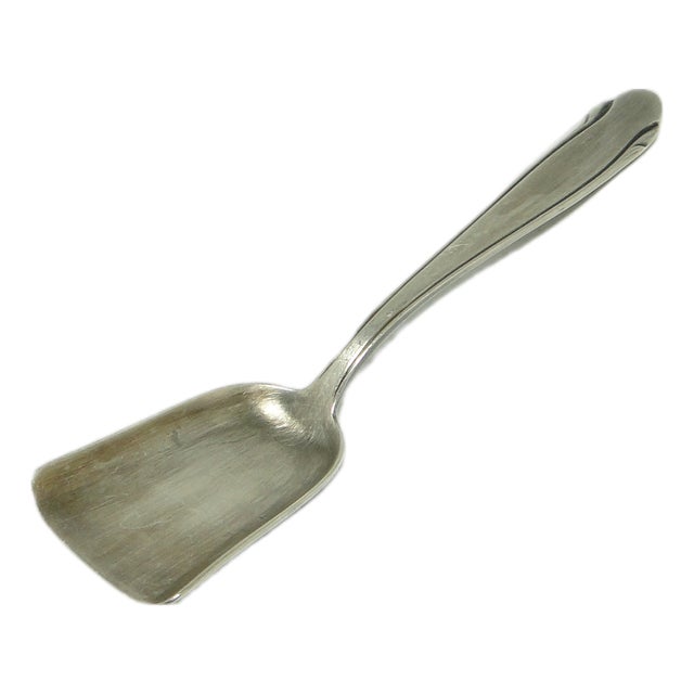 Art Deco Silver Salt Spoon, 1930s For Sale