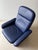 Black Set of DS 50 Lounge Chair with Ottoman in Dark Blue Leather from de Sede For Sale - Image 8 of 18