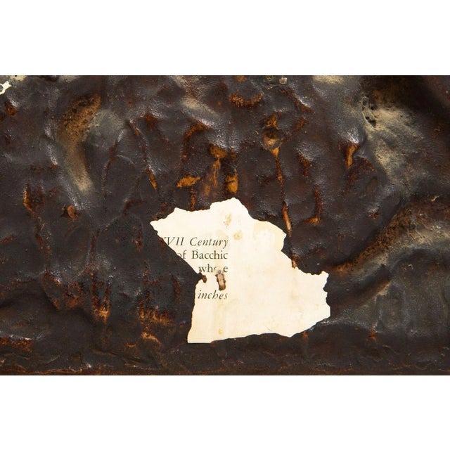 Rare 18th Century Bachanalia Plaque of Putti Tormenting Goat After Duquesnoy For Sale - Image 16 of 16