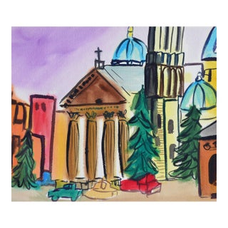 Colorful Skyline by Diane Baldwin For Sale