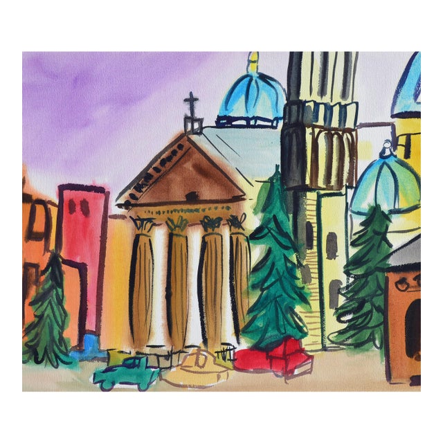 Colorful Skyline by Diane Baldwin For Sale