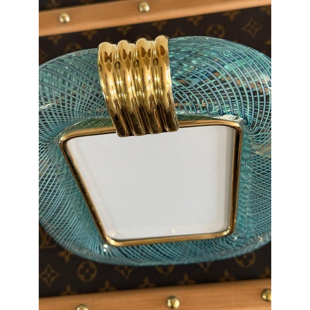 Blue Murano Glass Photo Frame with Filigree, 2000s For Sale - Image 9 of 13