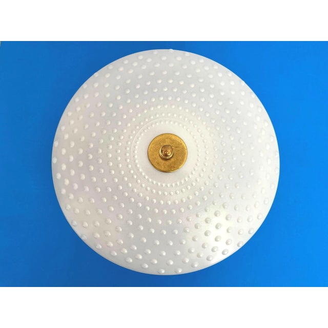 Hobnail Frosted Glass Ceiling Light For Sale - Image 4 of 12