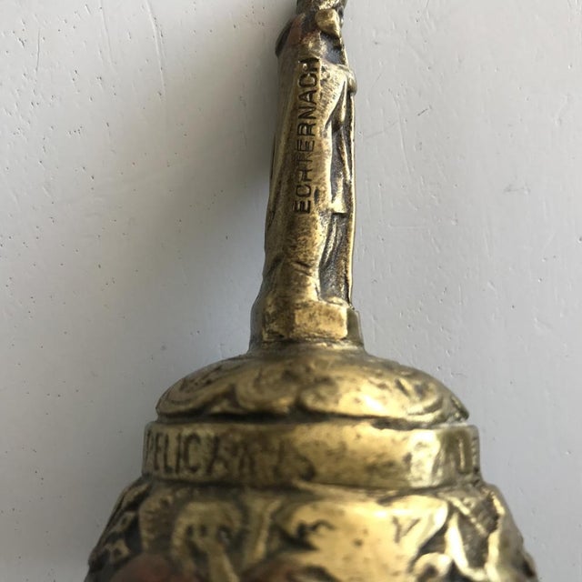 Antique Victorian Brass Bell with Figures, 19th Century For Sale - Image 13 of 18