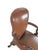 Vintage Maitland-Smith Carved Wood & Brown Leather Armchair For Sale - Image 18 of 18