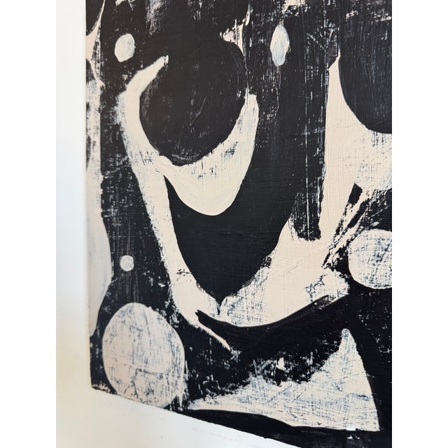Infinite Moments, Contemporary Black and Tan Geometric Abstract Painting by Matt Higgins For Sale - Image 4 of 6