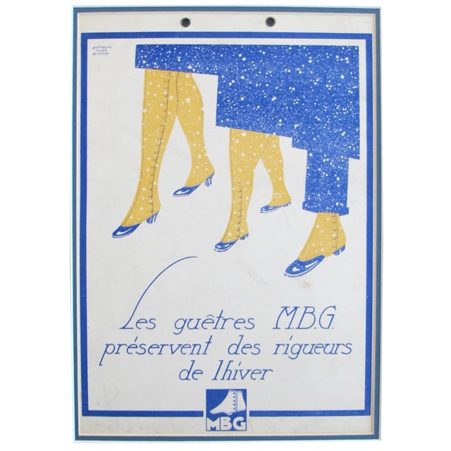 French Art Deco Advertising Cartoon For Sale