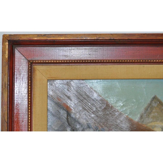 Tan Late 19th to Early 20th Century Oil Painting "Colonial Bread Vendors" c.1900 For Sale - Image 8 of 11